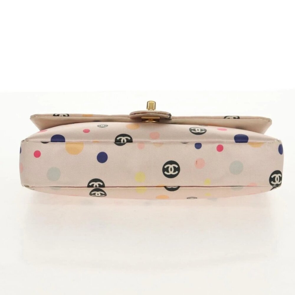 CHANEL Chain Shoulder Bag Satin Pink Gold - Picture 7 of 16